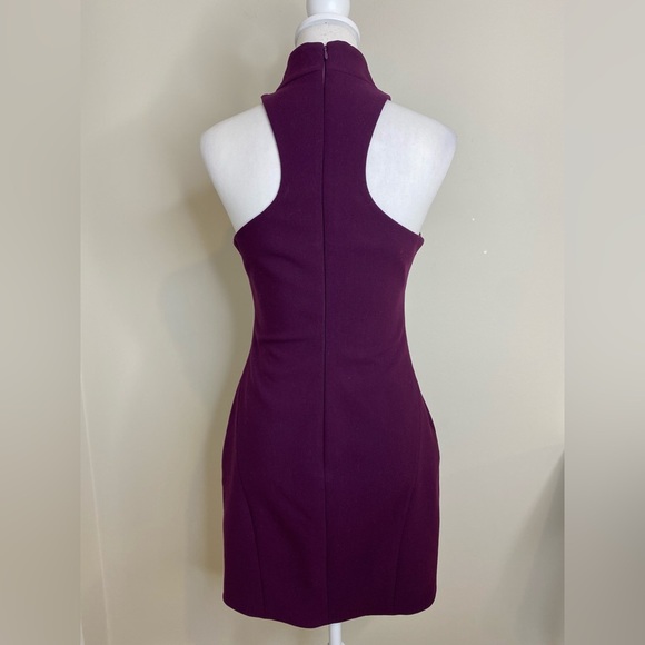 Cinq à Sept Jax Cutout Burgundy Mock Neck Bodycon Dress ASO Isabelle Lightwood 6 - Picture 11 of 16